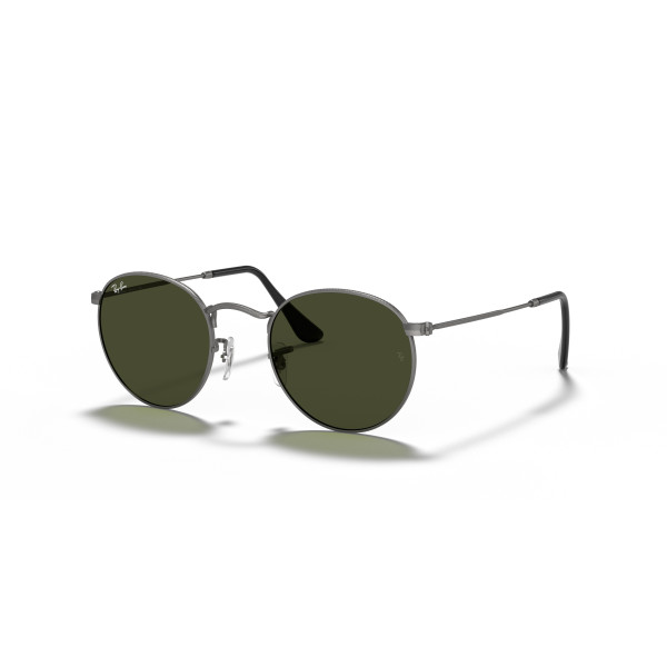Ray-Ban Round Metal Small akiniai | Gunmetal - G-15 Green Ray-Ban Round Metal Small akiniai | Gunmetal - G-15 Green