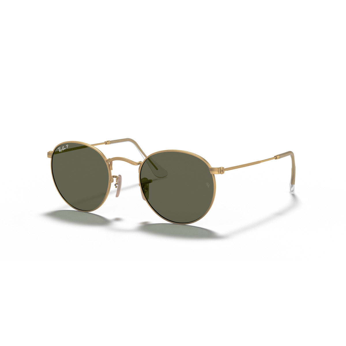 Ray-Ban Round Metal Small akiniai | Polarized | Gold - G-15 Green