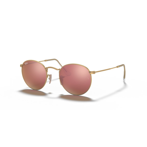 Ray-Ban Round Metal Small akiniai | Gold - Brown