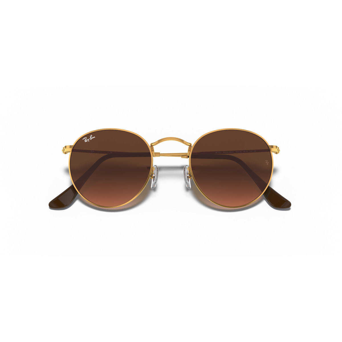 Ray-Ban Round Metal Small akiniai | Light Bronze - Pink Brown Gradient