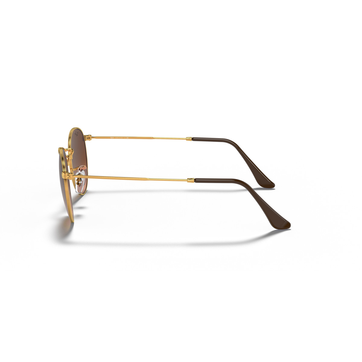 Ray-Ban Round Metal Small akiniai | Light Bronze - Pink Brown Gradient