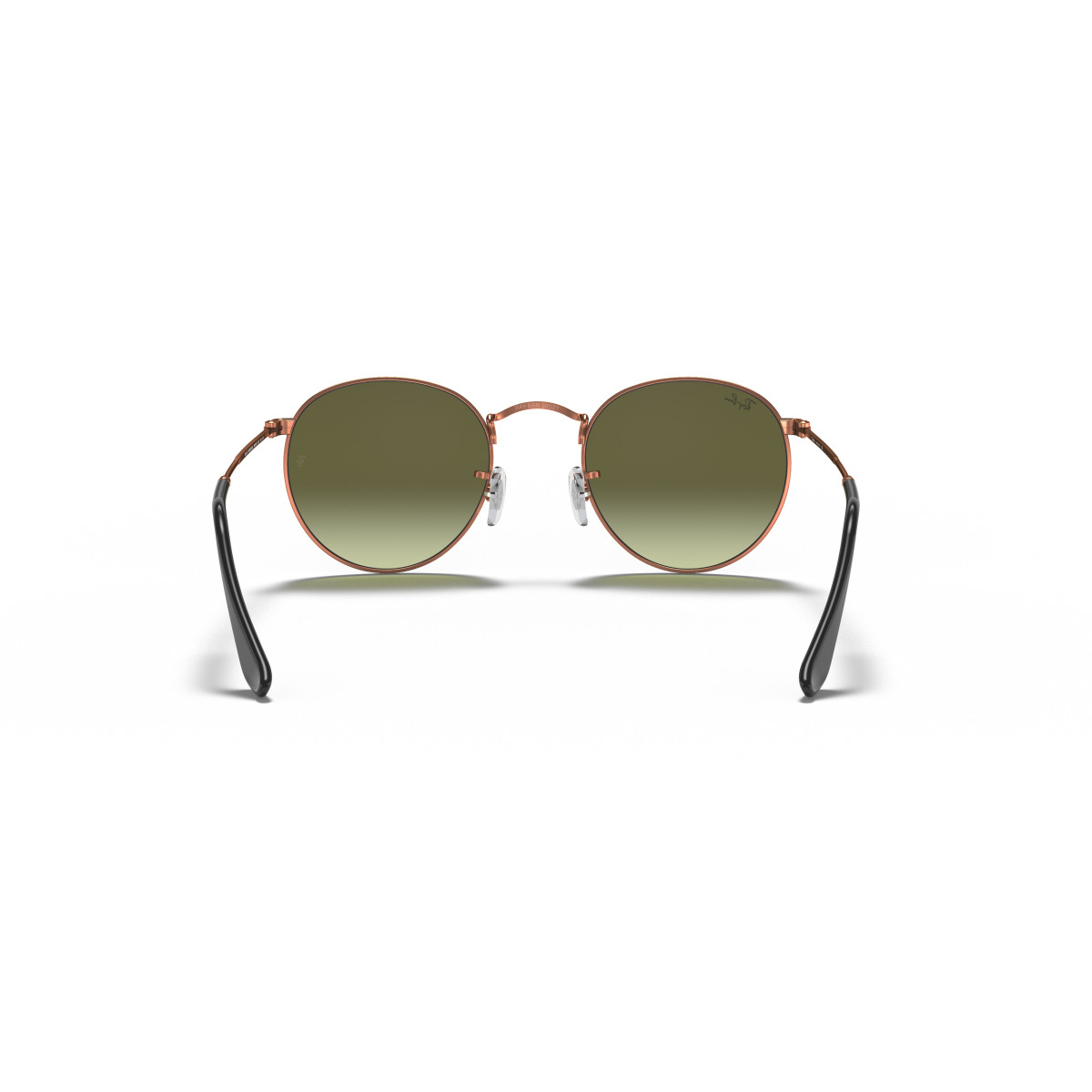 Ray-Ban Round Metal Small akiniai | Bronze Copper - Green Gradient