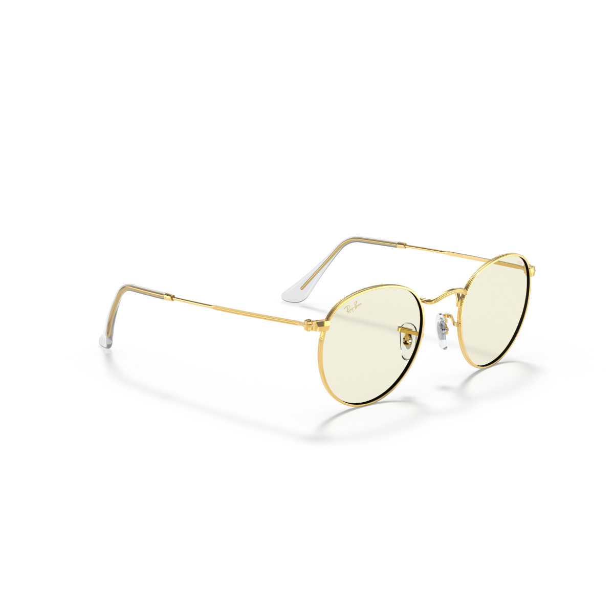 Ray-Ban Round Metal Small akiniai | Photochromic | Gold - Clear