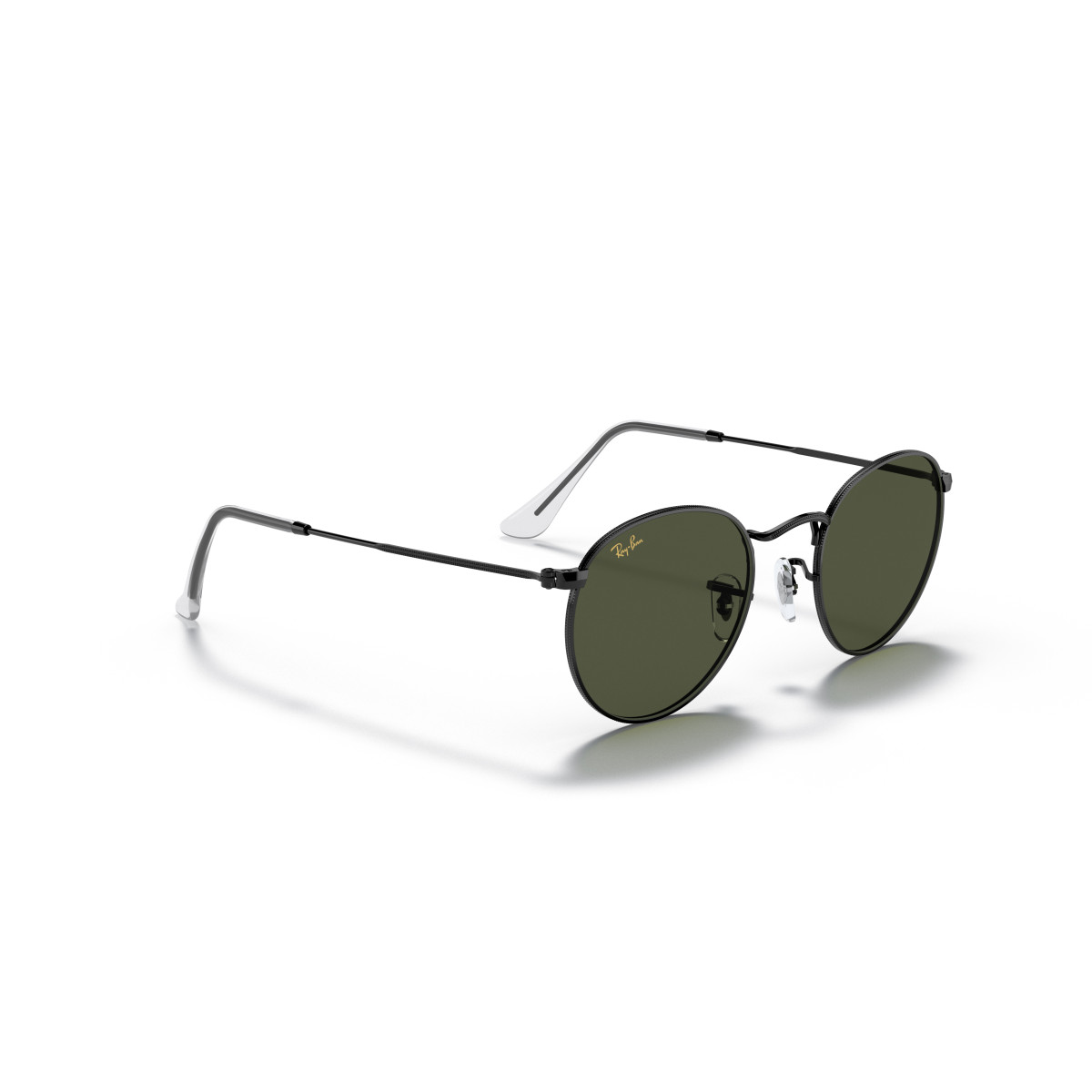 Ray-Ban Round Metal Small akiniai | Black - G-15 Green