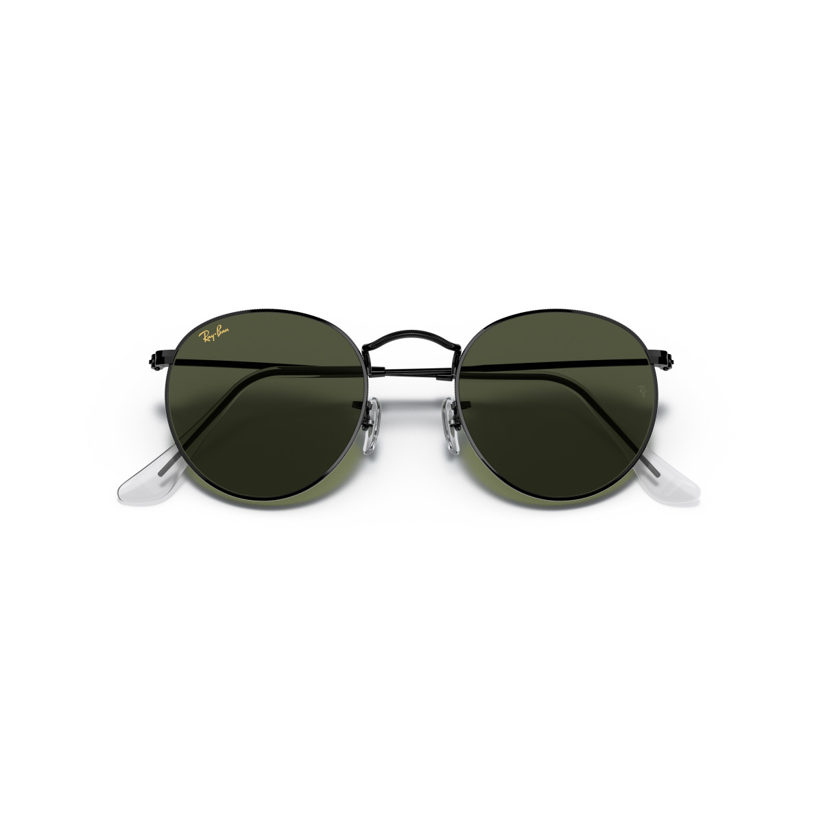 Ray-Ban Round Metal Small akiniai | Black - G-15 Green