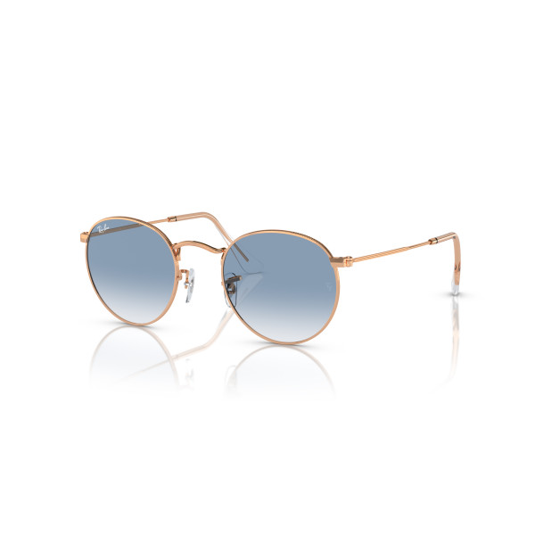 Ray-Ban Round Metal Small akiniai | Rose Gold - Clear & Blue Ray-Ban Round Metal Small akiniai | Rose Gold - Clear & Blue