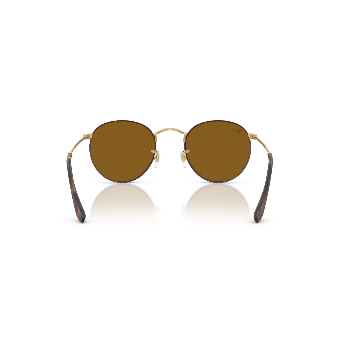 Ray-Ban Round Metal Small Sunglasses | Matt Havana On Matt Arista Gold - Brown