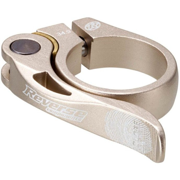 Reverse Long Life balnelio iškyšos spaustukas | 34.9mm | Sand Metallic