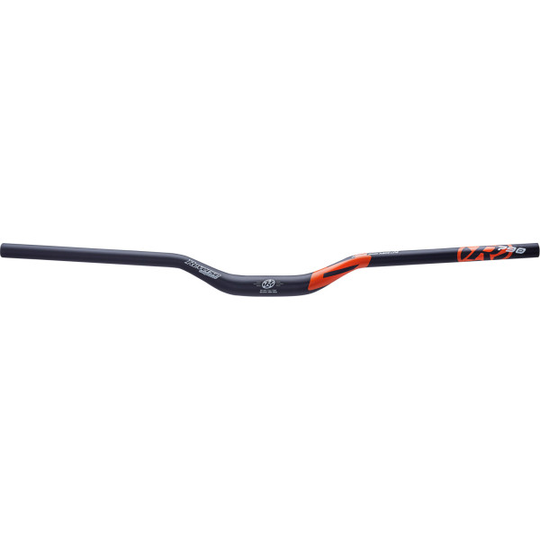 Reverse Base Aluminum Handlebar 31,8x790mm | 35mm Rise | Matt Black - Orange