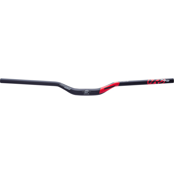 Reverse Base Aluminum Handlebar 31,8x790mm | 35mm Rise | Matt Black - Red