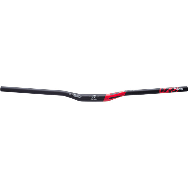 Reverse Base Aluminum Handlebar 35x790mm | 18mm Rise | Black - Red