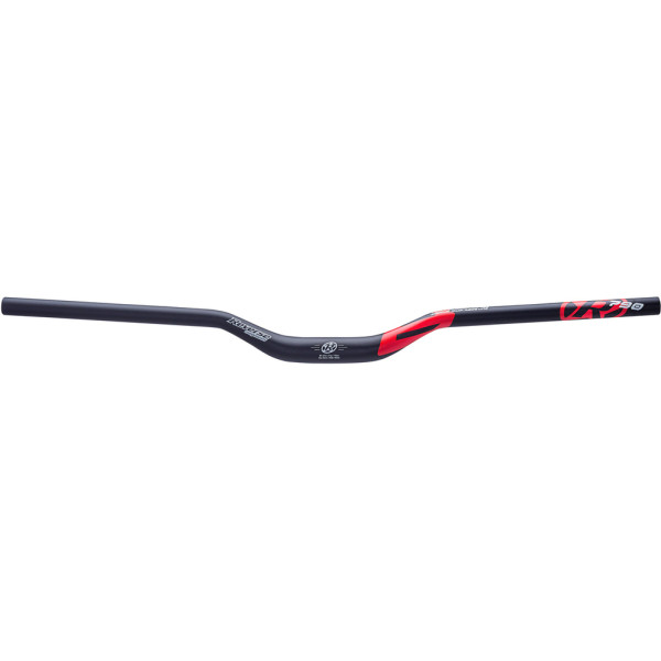 Reverse Base Aluminum Handlebar 35x790mm | 35mm Rise | Black - Red