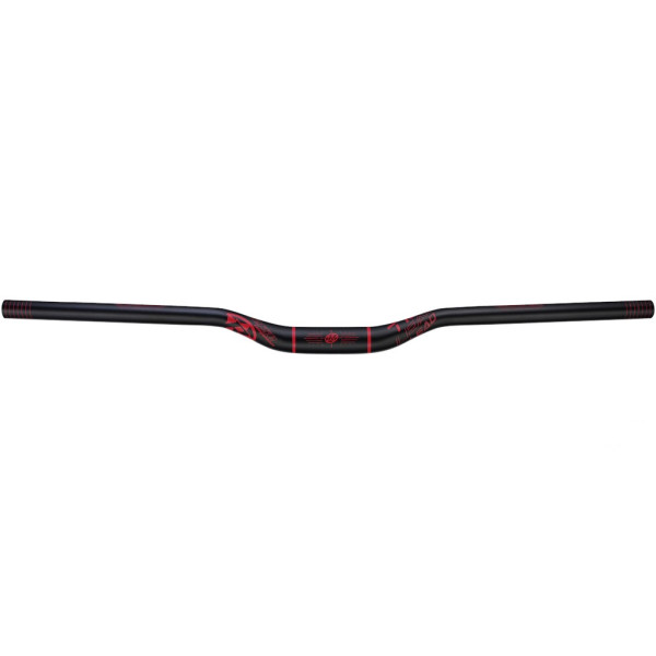 Reverse Lead Aluminum Handlebar 31,8x770mm | 25mm Rise | Black - Red