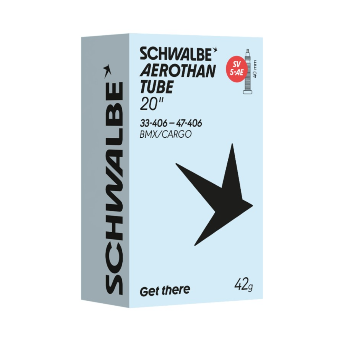 Schwalbe Aerothan BMX/Cargo 20" Inner Tube 5AE | SV 40mm | 33/47-406