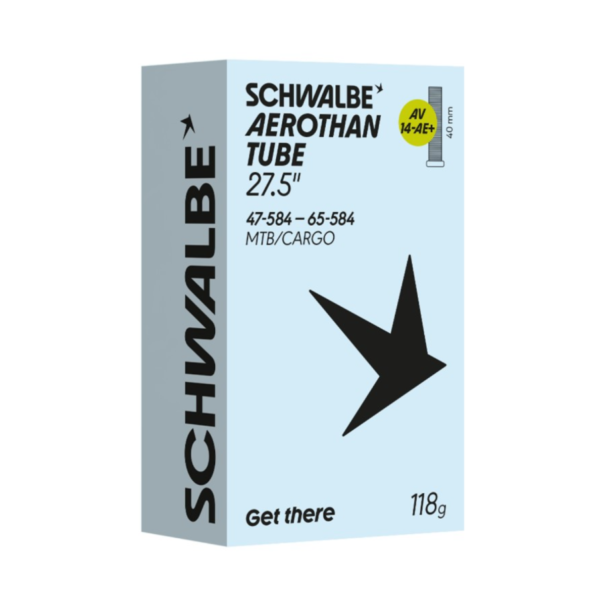 Schwalbe Aerothan MTB/Cargo 27.5" Inner Tube 14AE+ | AV 40mm | 47/65-584