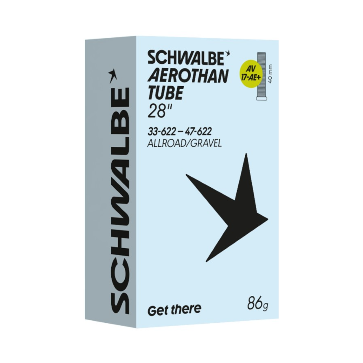 Schwalbe Aerothan Gravel/Allroad 28" Inner Tube 17AE+ | AV 40mm | 33/47-622