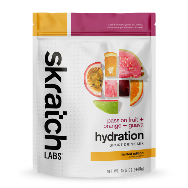 Skratch Labs Hydration Sport Mix gėrimas | 440 g | Passion Fruit + Orange + Guava
