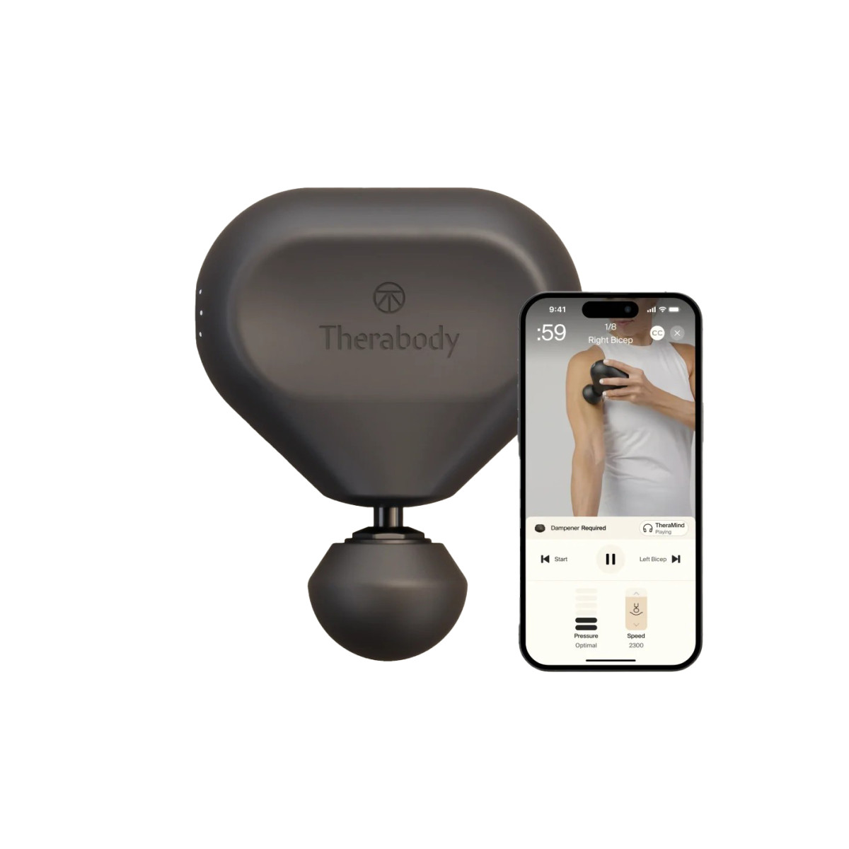 Therabody Theragun Mini Gen 3 masažuoklis | Black Therabody Theragun Mini Gen 3 masažuoklis | Black