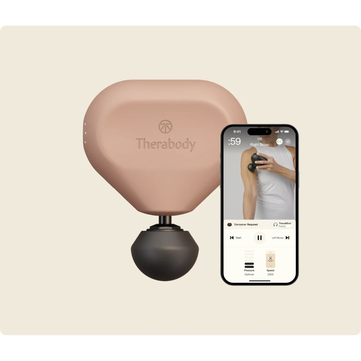 Therabody Theragun Mini Gen 3 Massager | Desert Rose