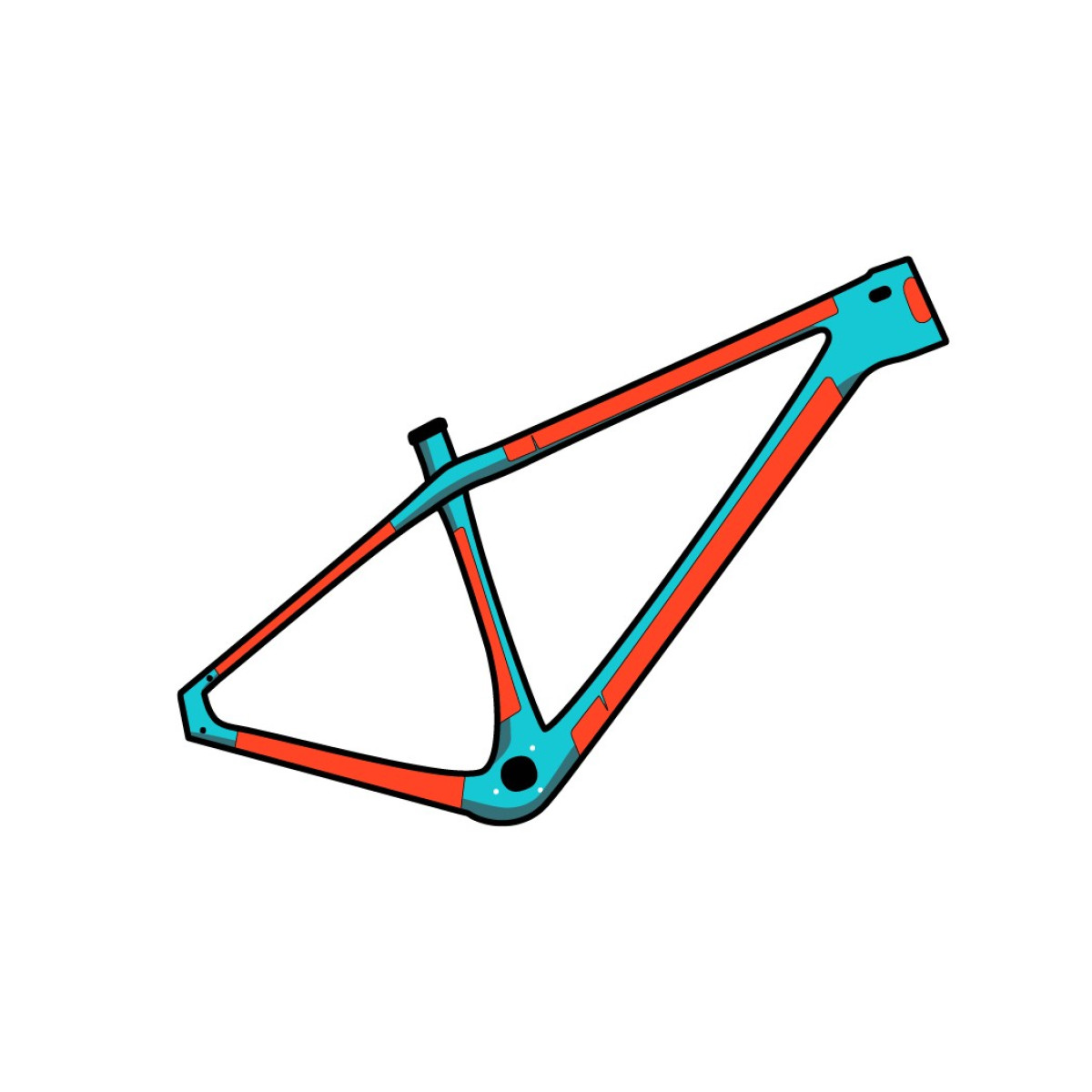 RideWrap Covered Hardtail MTB Frame Protection Kit | Gloss RideWrap Covered Hardtail MTB Frame Protection Kit | Gloss