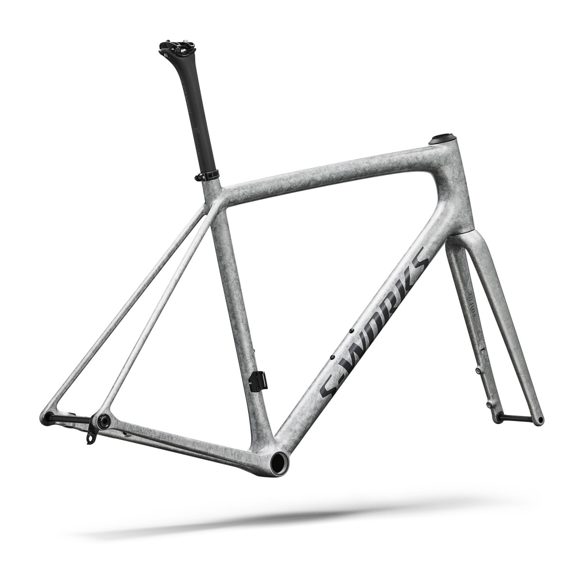 S-Works Aethos 2 rėmas | Gloss Silver Blurred Impasto - Black Pearl