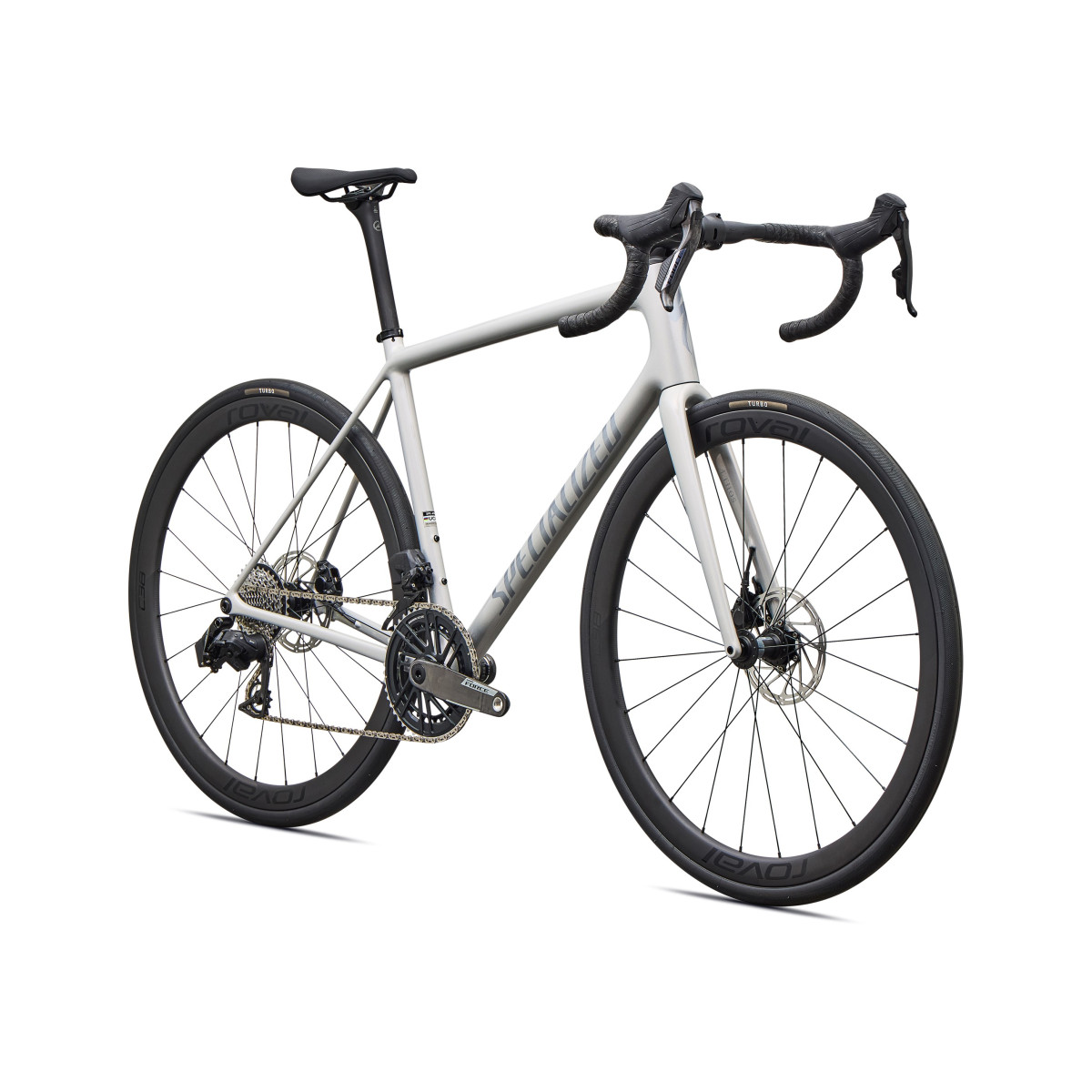 Specialized Aethos 2 Expert Road Bike | SRAM Force AXS | Dolomite Metallic - Shadow Silver