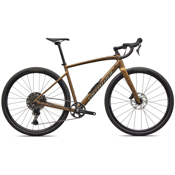 Specialized Diverge 4 Sport Alloy Gravel Bike | Satin Burnt Gold Metallic - Shadow Silver