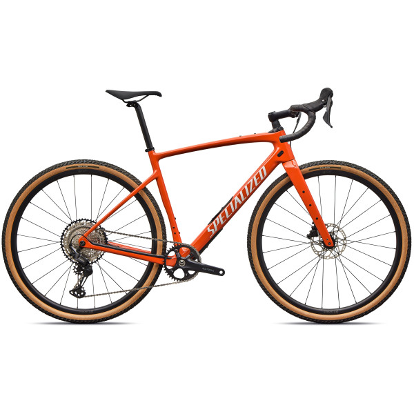 Specialized Diverge 4 Sport Carbon Gravel Bike | Deep Orange - Dune White
