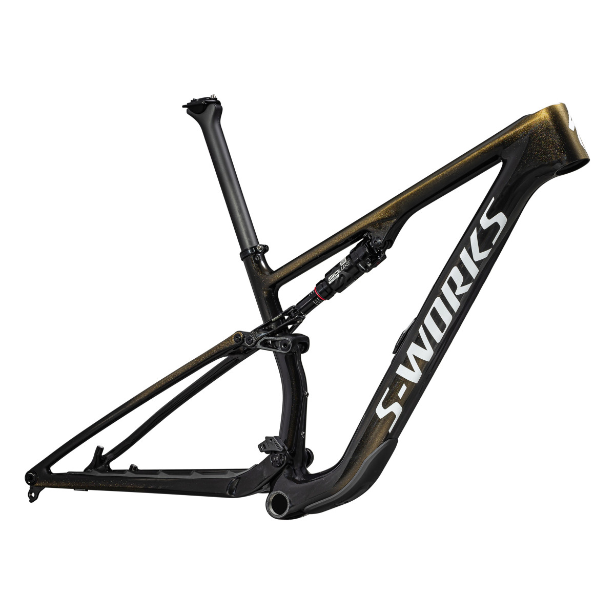 S-Works Epic 8 Frameset | Gloss Carbon Gold Pearl - Metallic White Silver