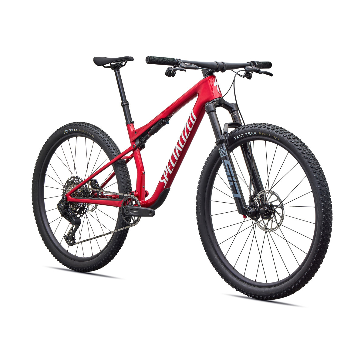 Specialized Epic 9 Comp Mountain Bike | Gloss Ruby Metallic - Metallic White Silver