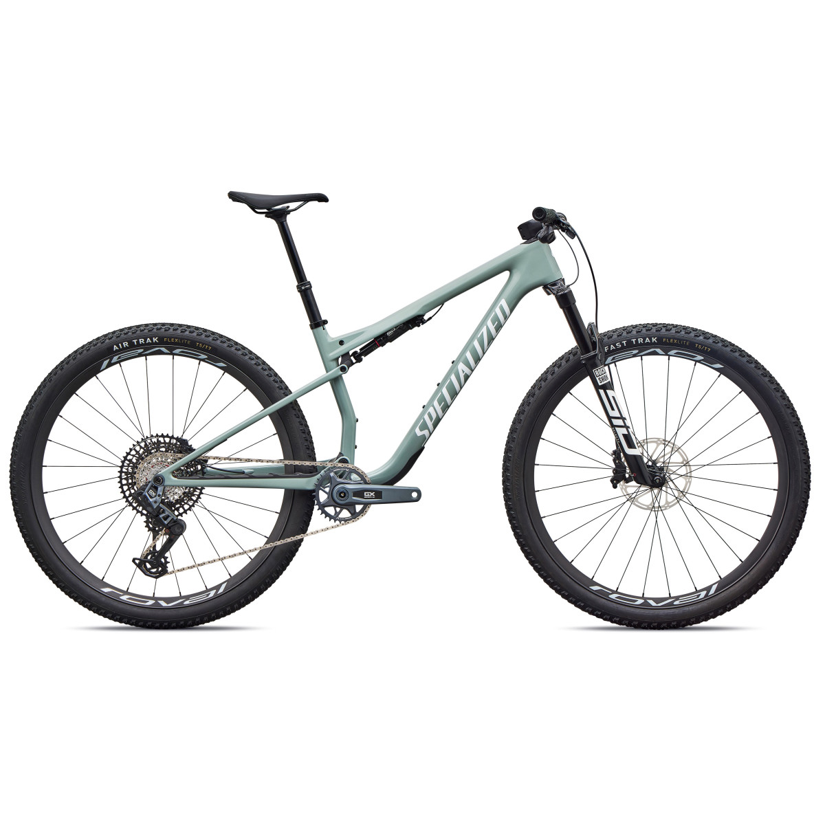 Specialized Epic 9 Expert Mountain Bike | Gloss Agave Grey - Metallic White Silver