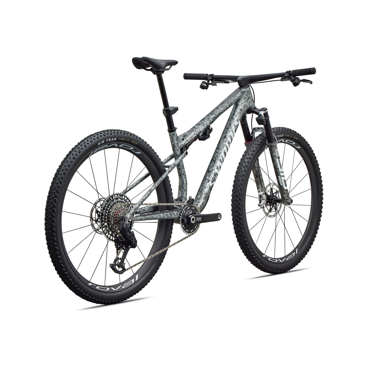 S-Works Epic 9 Pro Mountain Bike | Gloss Metallic Obsidian - Metallic White Silver