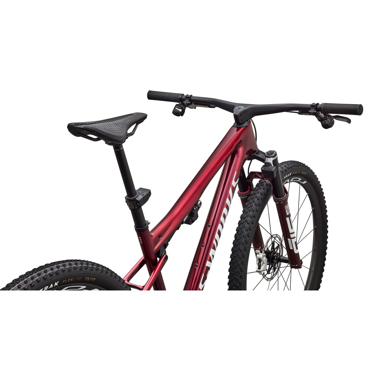 S-Works Epic 9 Pro Mountain Bike | Gloss Red Tint - Metallic White Silver