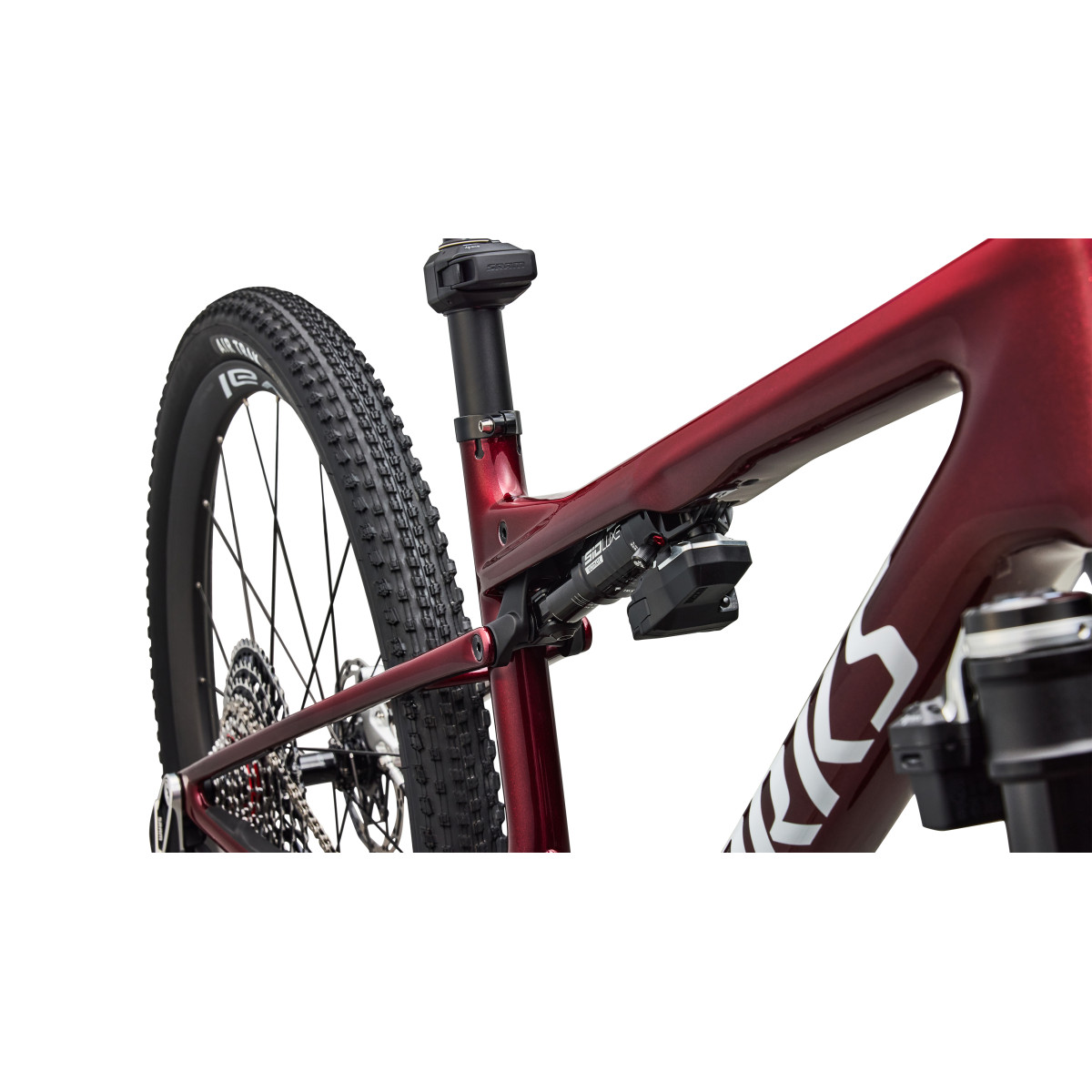 S-Works Epic 9 Pro Mountain Bike | Gloss Red Tint - Metallic White Silver