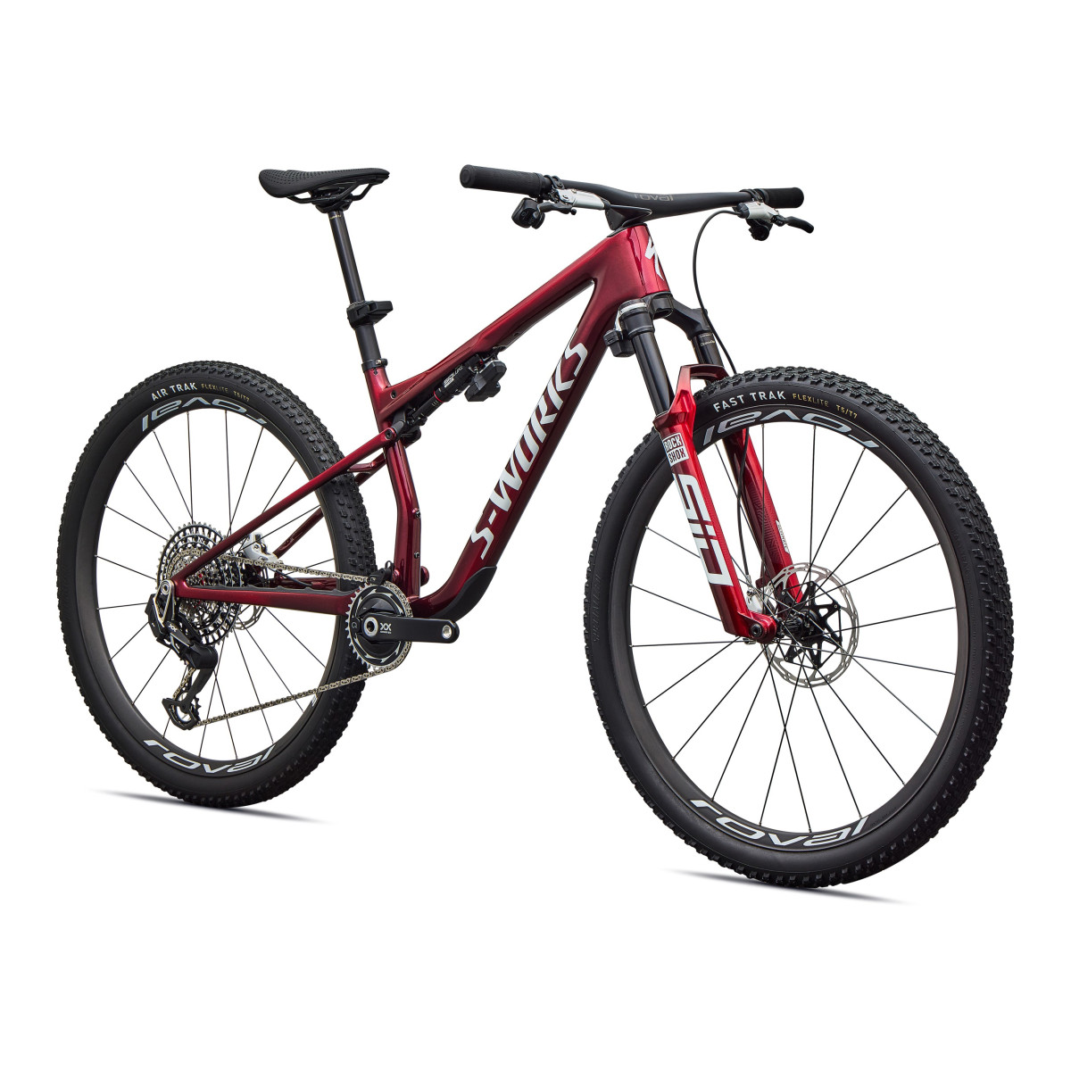 S-Works Epic 9 Pro Mountain Bike | Gloss Red Tint - Metallic White Silver