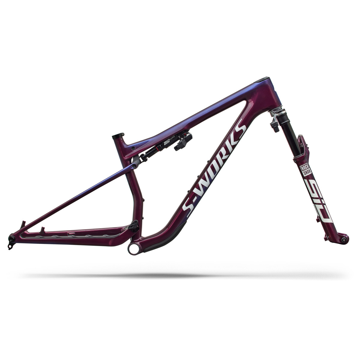 S-Works Epic 9 Frameset | Gloss Bordeaux Metallic - Blue Pearl Edge Fade