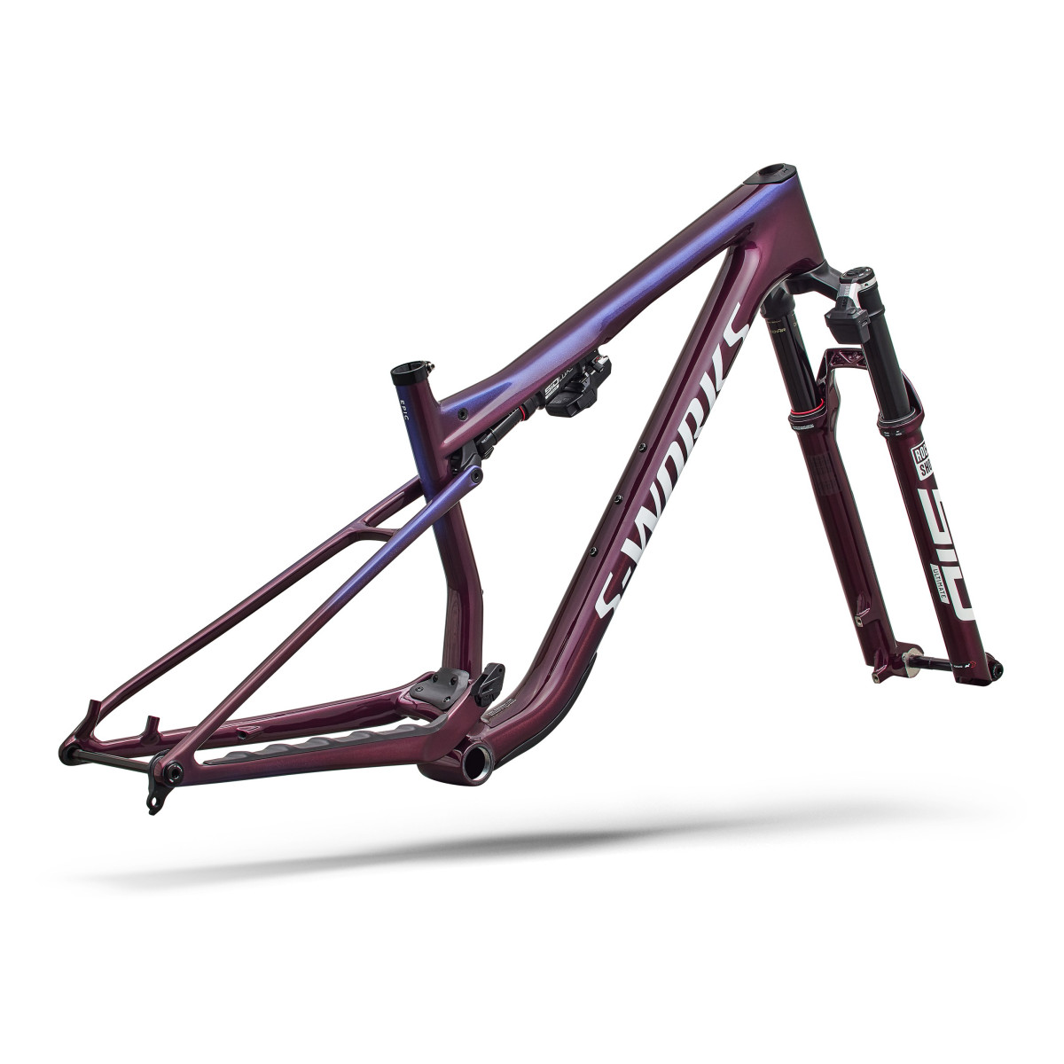 S-Works Epic 9 Frameset | Gloss Bordeaux Metallic - Blue Pearl Edge Fade