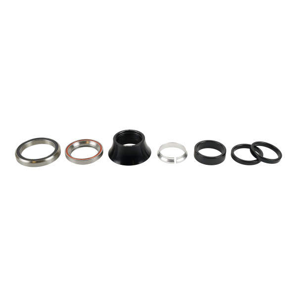 Specialized integruota vairo kolonėlė | 1-1/8" Upper / 1-3/8" Lower / 45X45° / 48mm Wide 20mm Tall Alloy Cone Cover / Alloy Spacers