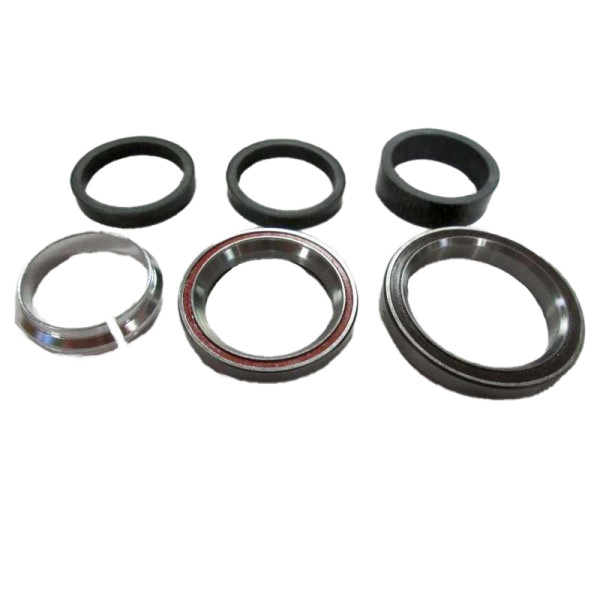 Specialized integruota vairo kolonėlė | 1-1/8" Upper / 1-3/8" Lower / 45X45° / Split Compression RingG & Carbon Spacers