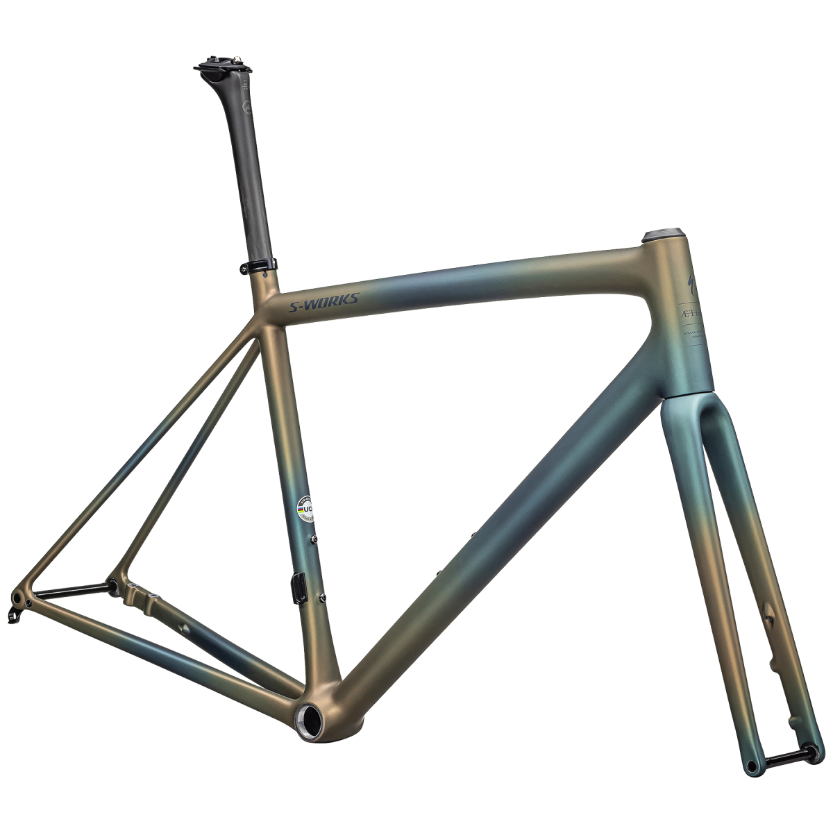 S-Works Aethos Frameset Green pearl Burnt gold Velonova ®