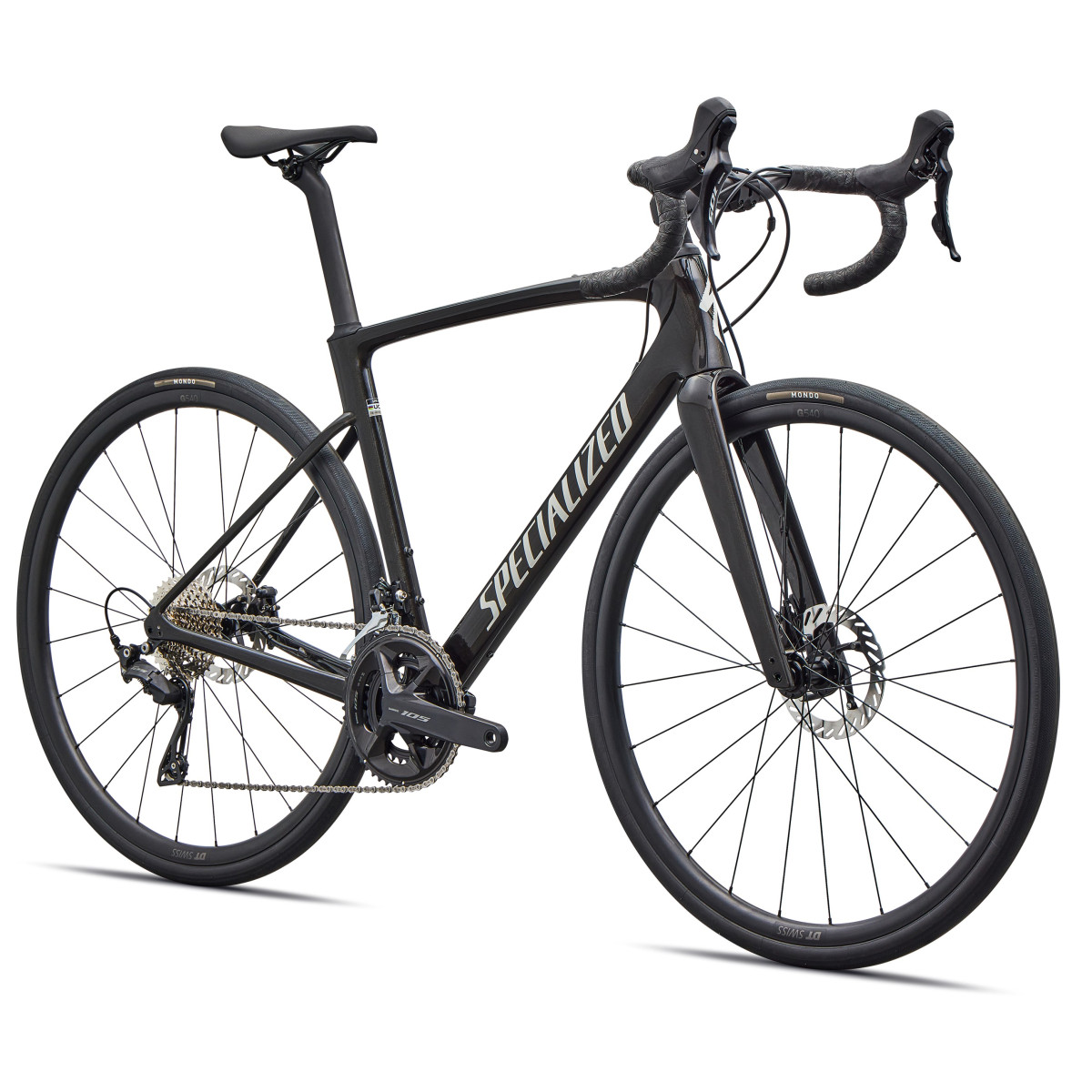 Specialized Roubaix SL8 Sport plento dviratis | Shimano 105 | Gloss Obsidian Metallic - Dune White Specialized Roubaix SL8 Sport plento dviratis | Shimano 105 | Gloss Obsidian Metallic - Dune White