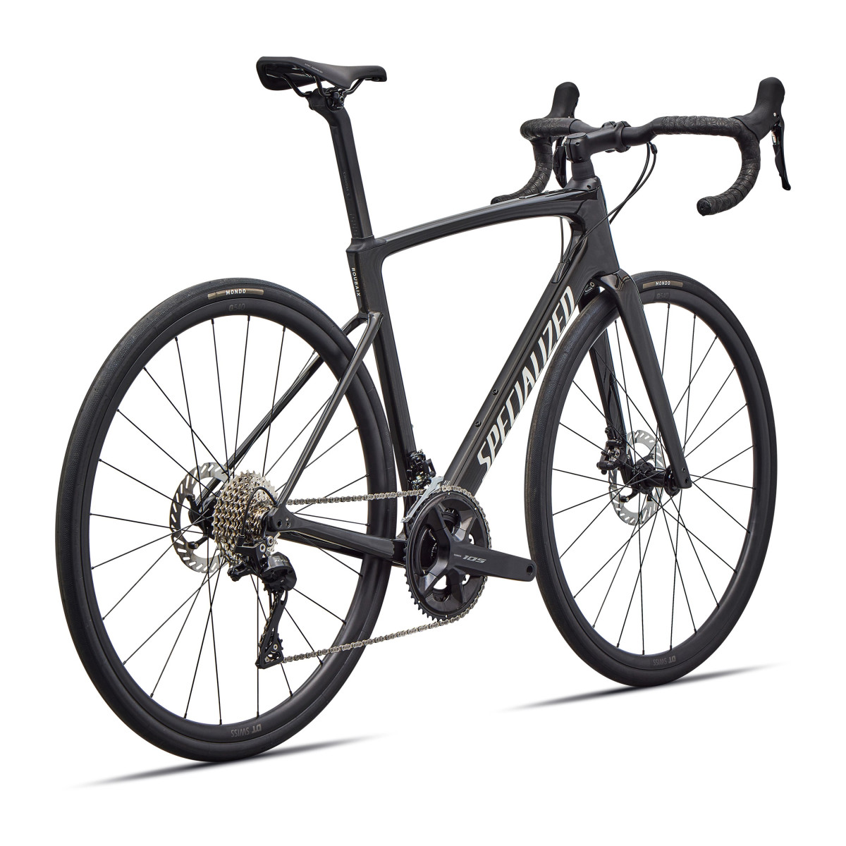 Specialized Roubaix SL8 Sport plento dviratis | Shimano 105 | Gloss Obsidian Metallic - Dune White Specialized Roubaix SL8 Sport plento dviratis | Shimano 105 | Gloss Obsidian Metallic - Dune White