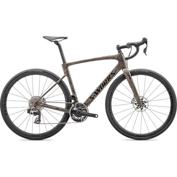 S-Works Roubaix SL8 - SRAM Red AXS Road Bike | Gloss Toupe - Gunmetal Strata