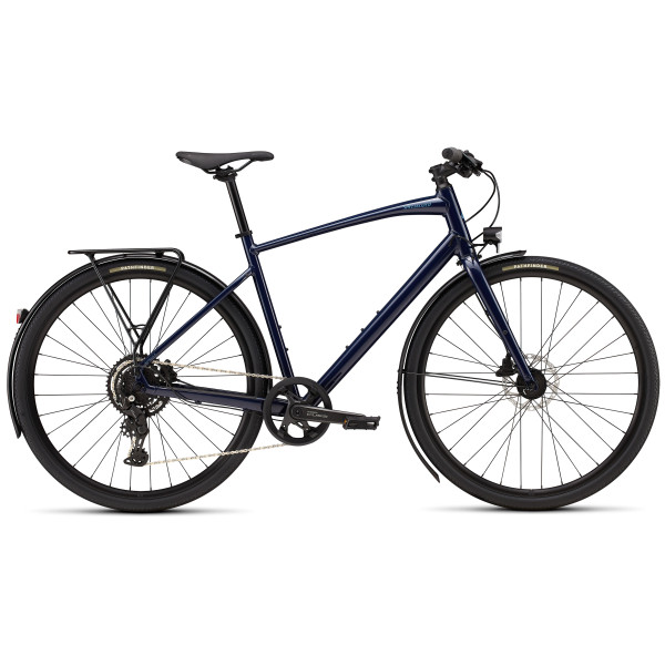 Specialized Sirrus X 2.0 EQ Fitness Bike | Gloss Deep Marine - Grey Blue Frost Reflective