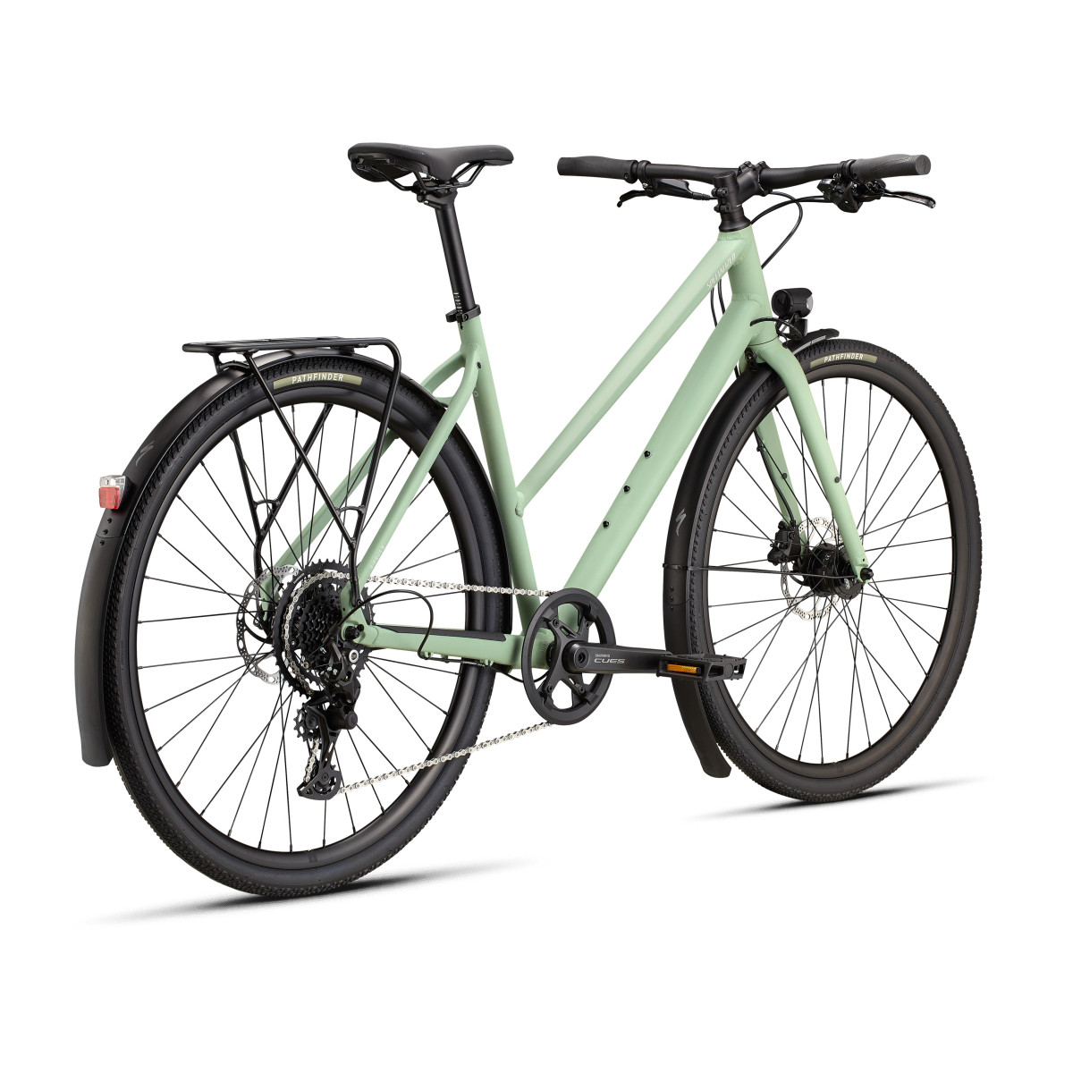 Specialized Sirrus X 2.0 Step-Through EQ Fitness Bike | Satin Pistachio - Dolomite Metallic Frost Reflective Specialized Sirrus X 2.0 Step-Through EQ Fitness Bike | Satin Pistachio - Dolomite Metallic Frost Reflective