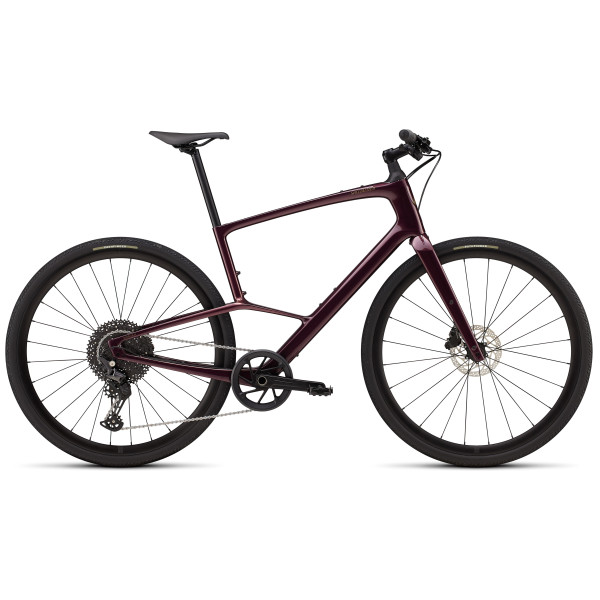Specialized Sirrus X 5.0 fitness dviratis | Gloss Bordeaux Metallic - Burnt Gold Metallic Frost Reflective