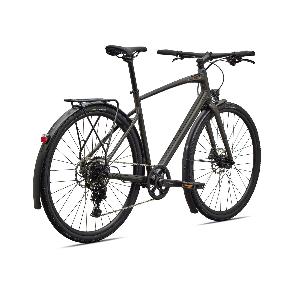 Specialized Sirrus X 2.0 EQ fitness dviratis | Gloss Metallic Obsidian - Burnt Gold Metallic