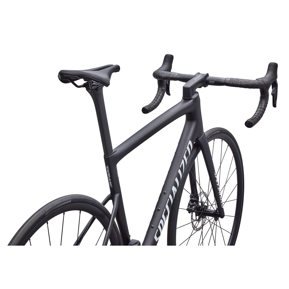 Specialized Tarmac SL8 Comp plento dviratis | Shimano 105 Di2 | Satin Carbon - White Specialized Tarmac SL8 Comp plento dviratis | Shimano 105 Di2 | Satin Carbon - White