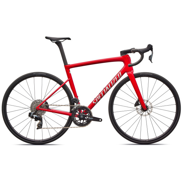 Specialized Tarmac SL8 Expert plento dviratis | SRAM Rival eTap AXS | Gloss Red Tint Over Silver Dust - Silver Dust