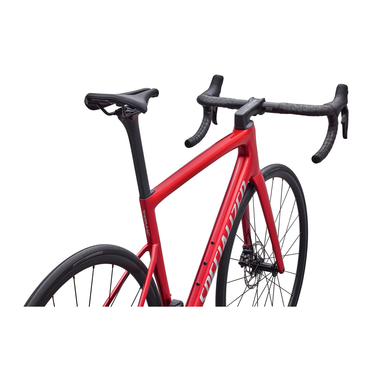 Specialized Tarmac SL8 Comp plento dviratis | Shimano 105 Di2 | Gloss Red Tint Over Silver Dust Specialized Tarmac SL8 Comp plento dviratis | Shimano 105 Di2 | Gloss Red Tint Over Silver Dust